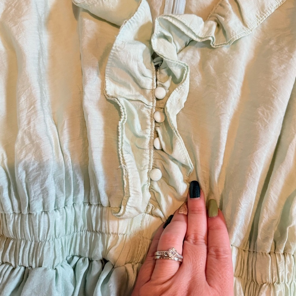 Jenni Nicole Della ruffle mint mini dress - Picture 4 of 10